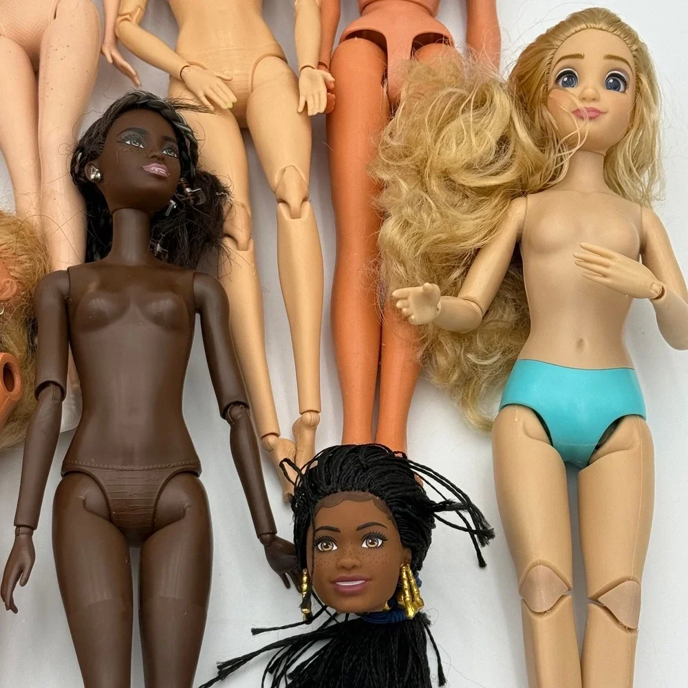 Barbie Doll Lot 11pc Nude Bodies Parts for OOAK Customizing Made to Move Disney